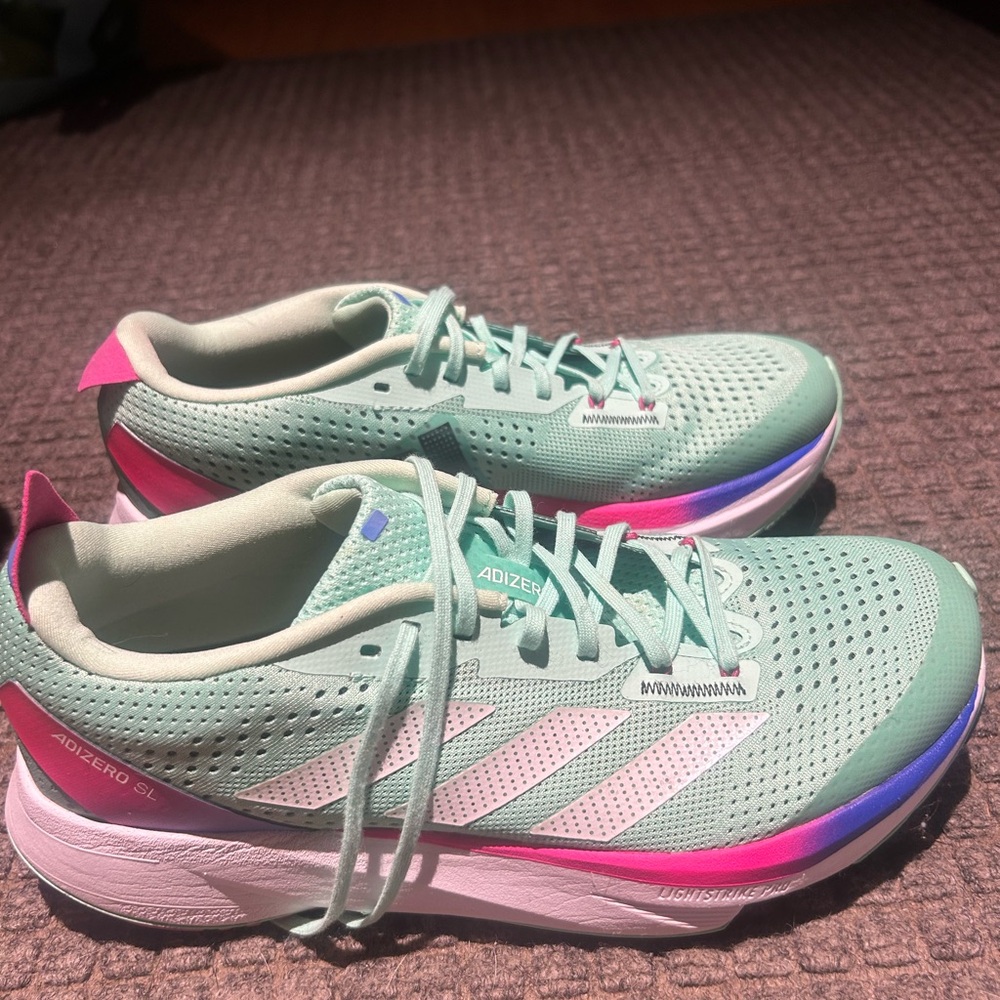 Adidas Women's Adizero SL Shoes - Mint and Pink